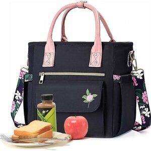 Deluxe Large Lunch Bag Women - Insulated Leakproof Waterproof Lunch Box Cooler